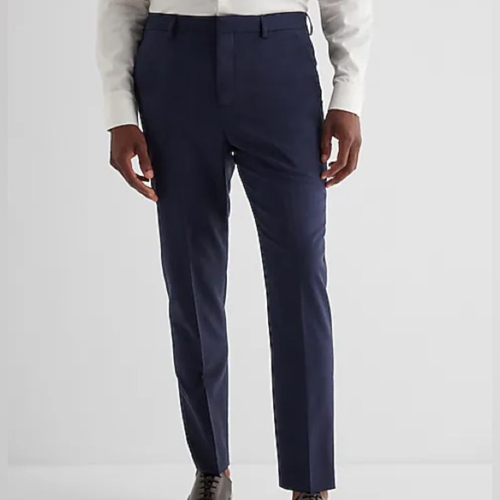 NEW Express Extra Slim Wool Blend Modern Tech Suit Pants 36x32